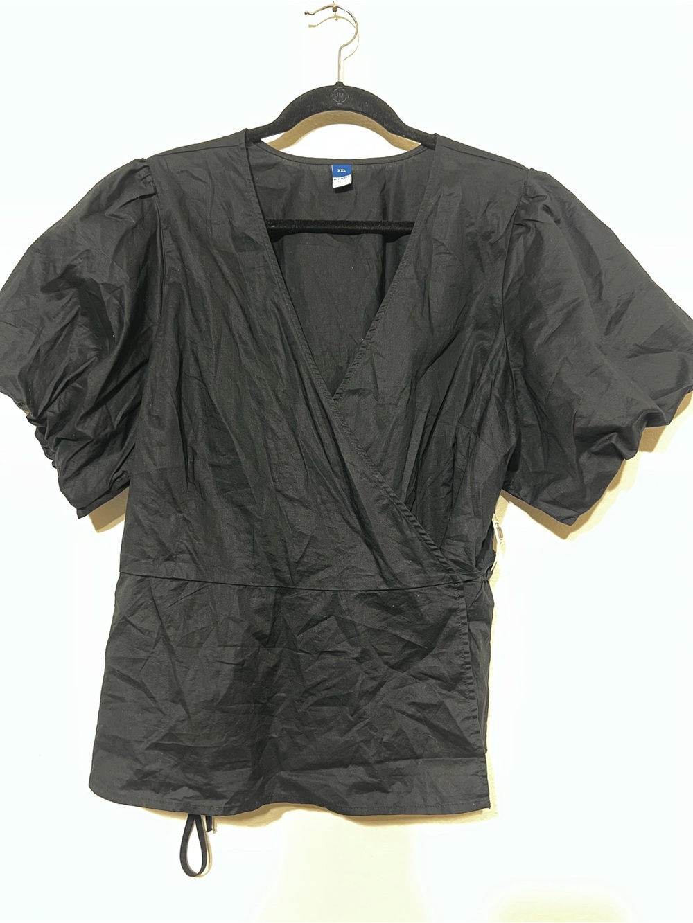 Old Navy Surplice-Neck Wrap Top With Short Puff Sleeves Size XXL NWT